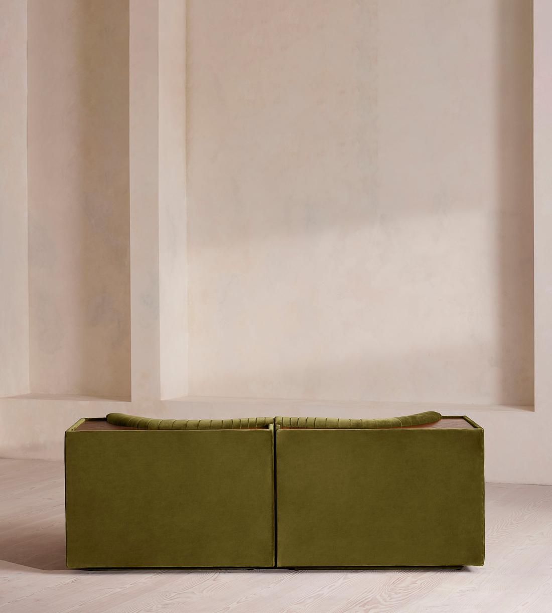 Hamish Modular Sofa - Three Seater - Velvet - Olive - Images - Image 4