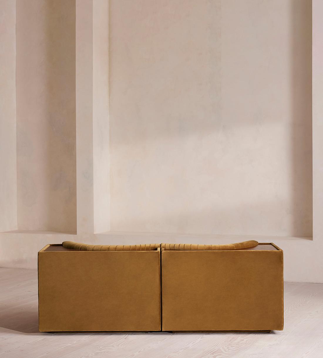 Hamish Modular Sofa - Three Seater - Velvet - Mustard - Images - Image 4