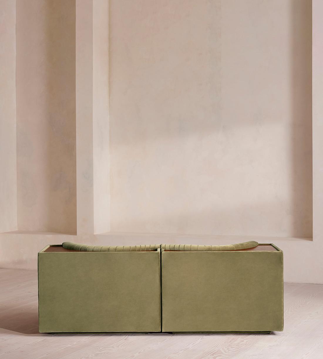 Hamish Modular Sofa - Three Seater - Velvet - Lichen - Images - Image 4