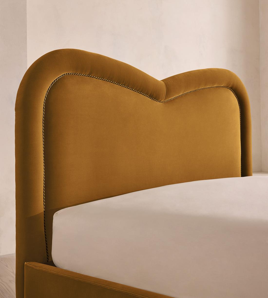 Keira Bed - King - Velvet - Mustard - UK - Images - Image 3