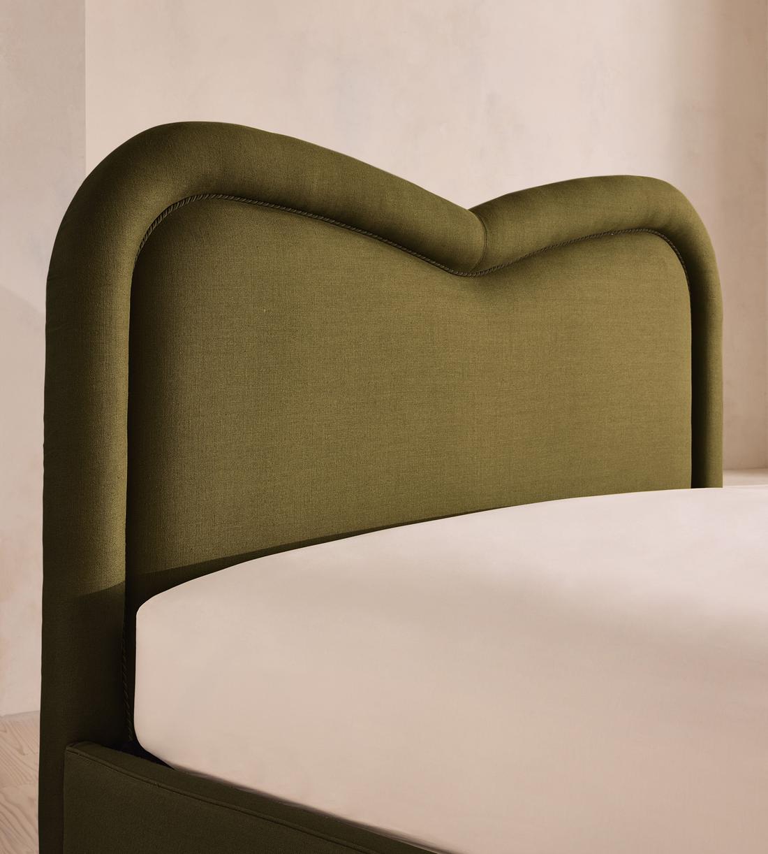 Keira Bed - Queen - Linen - Olive - US - Images - Image 4