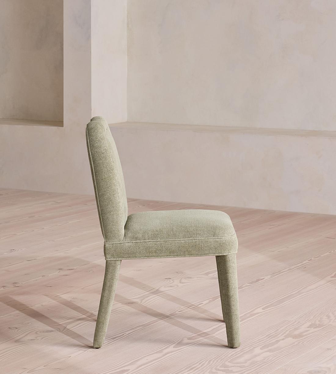 Pair of Keira Dining Chair - Linen Chenille - Sage - UK - Images - Image 5