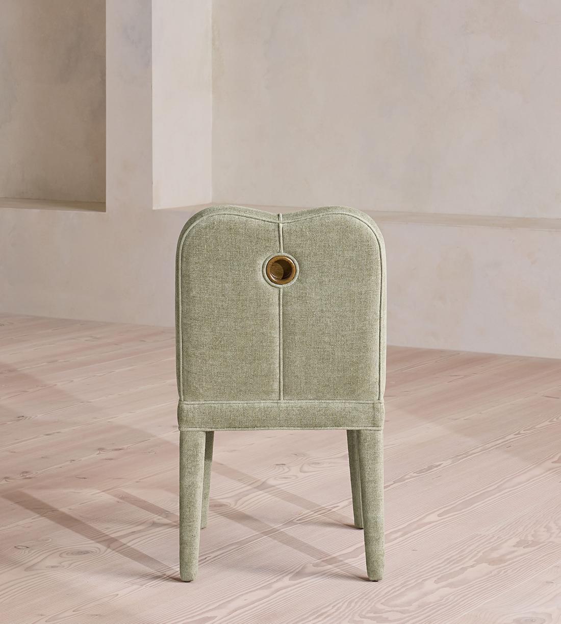 Pair of Keira Dining Chair - Linen Chenille - Sage - UK - Images - Image 6