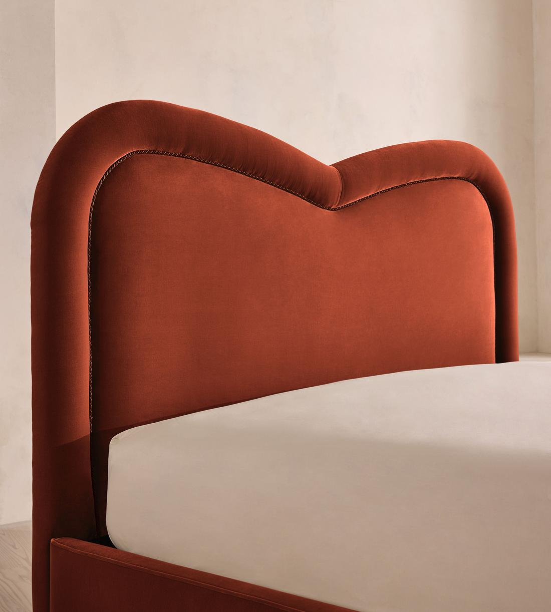 Keira Bed - King - Velvet - Rust - UK - Images - Image 3