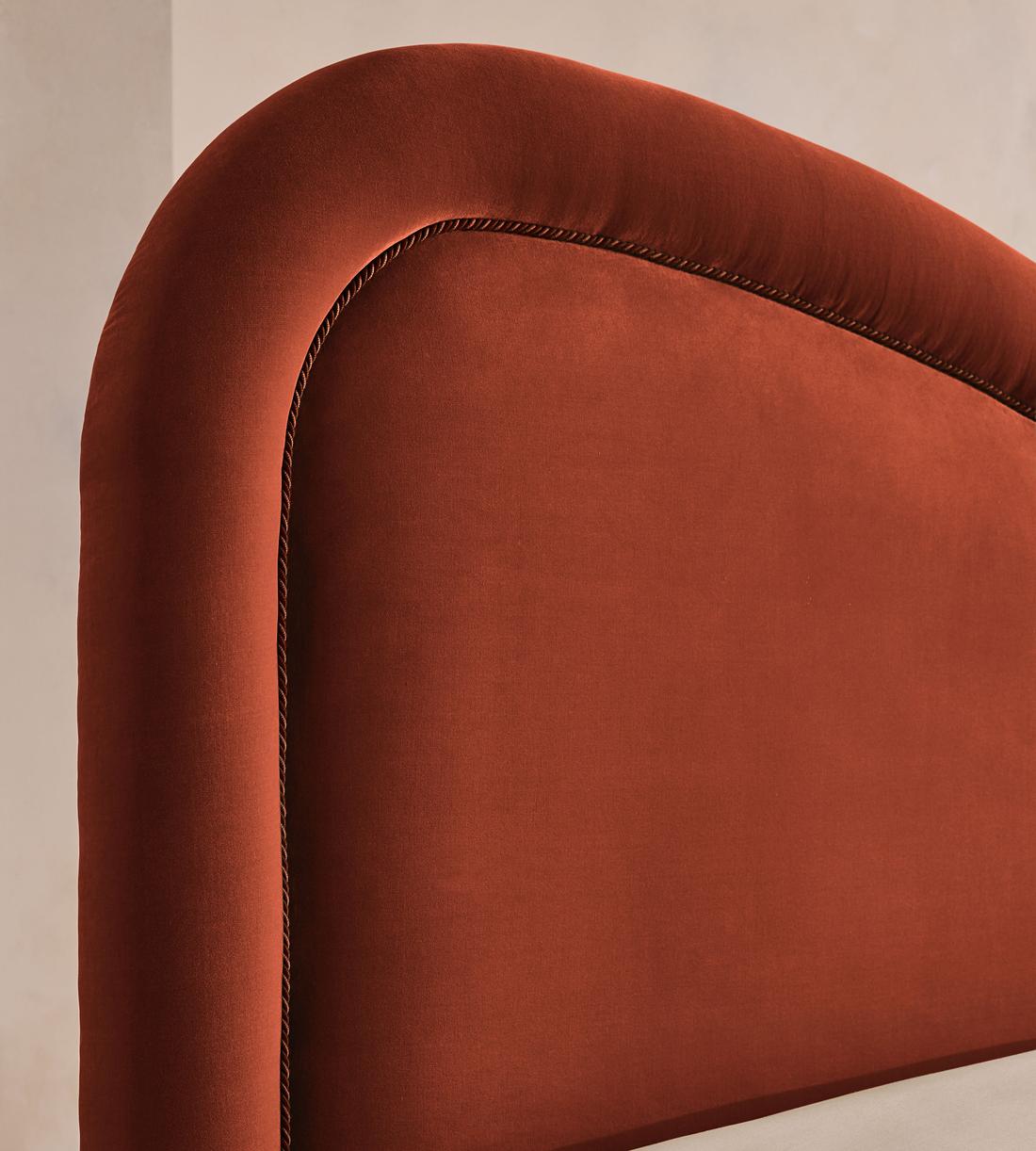 Keira Bed - Queen - Velvet - Rust - US - Images - Image 4
