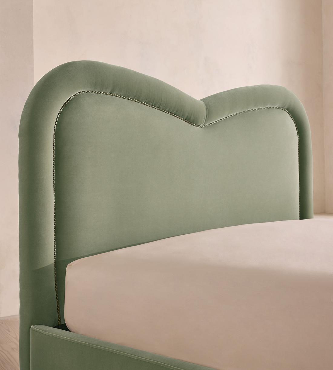 Keira Bed - Queen - Velvet - Seafoam - US - Images - Image 3