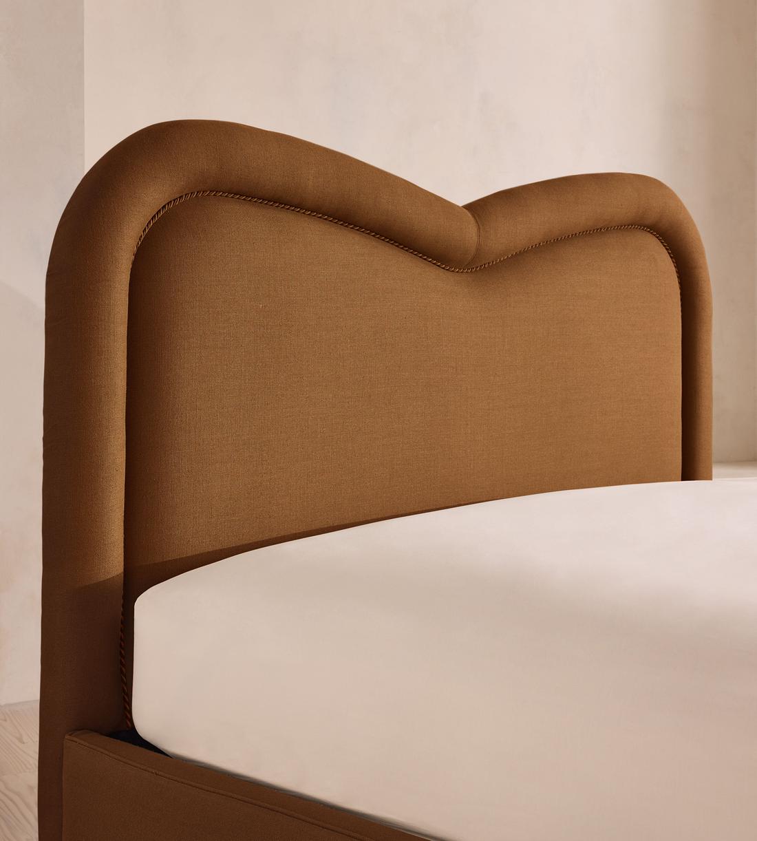 Keira Bed - Queen - Linen - Terracotta - US - Images - Image 4