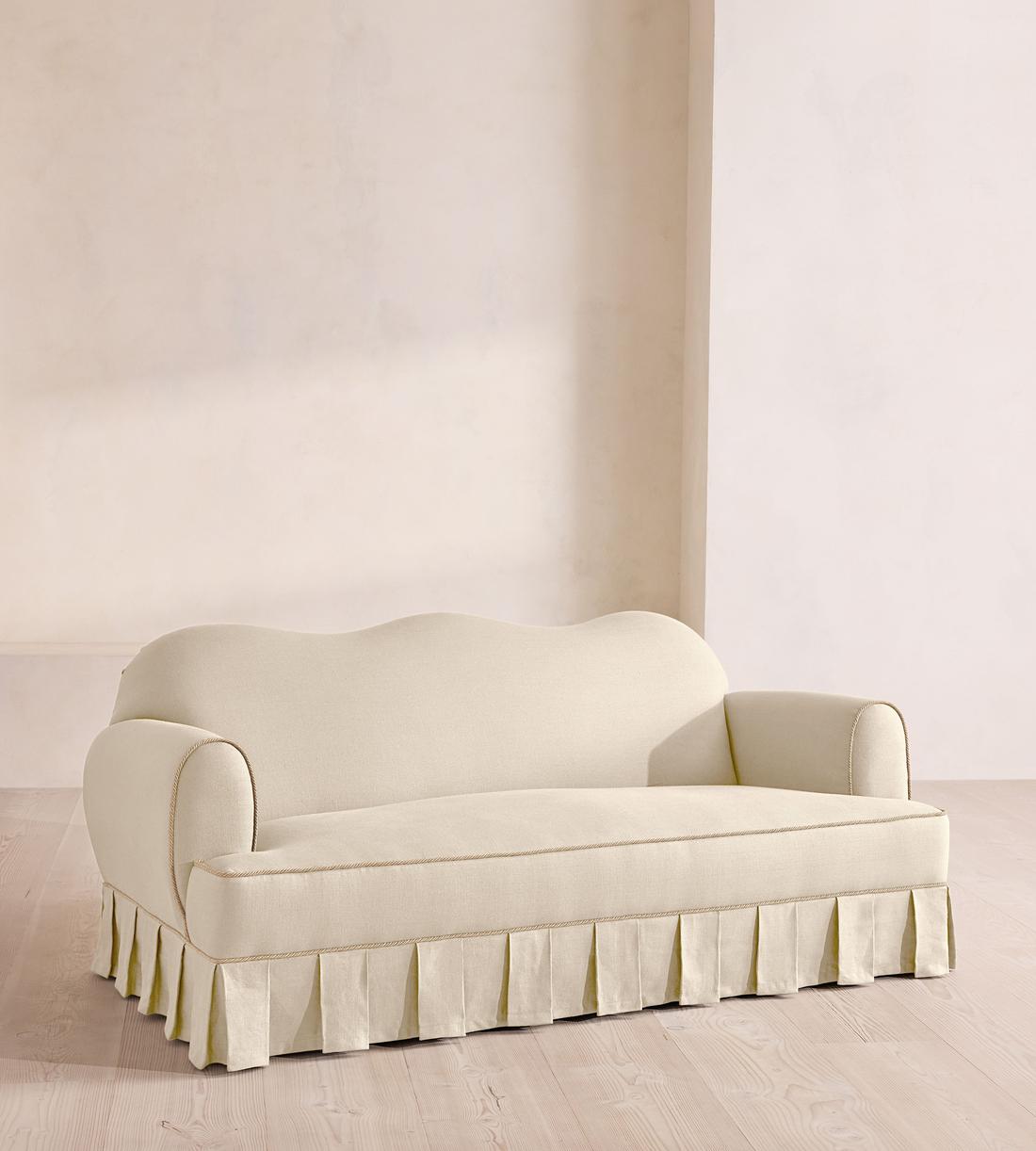 Madelyn Three Seater Sofa - Linen - Bisque - UK - Listing - Image 1