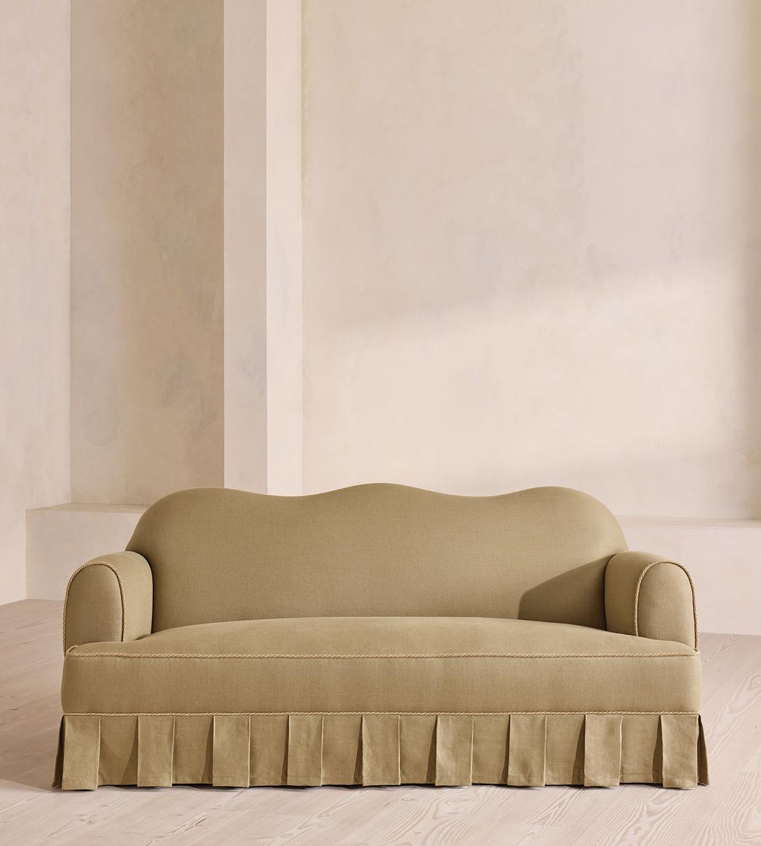 Madelyn Three Seater Sofa - Linen - Wheat - UK - Listing - Image 2