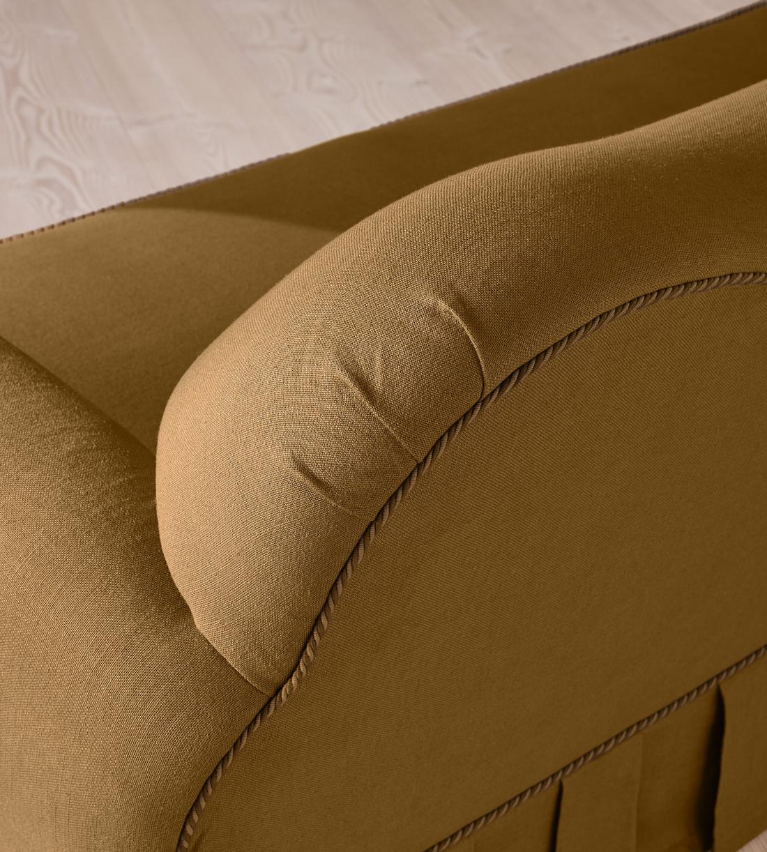 Madelyn Three Seater Sofa - Linen - Ochre - UK - Images - Image 5