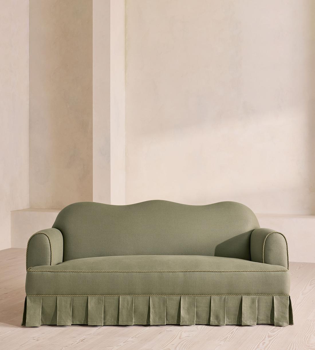 Madelyn Three Seater Sofa - Linen - Sage - UK - Listing - Image 2