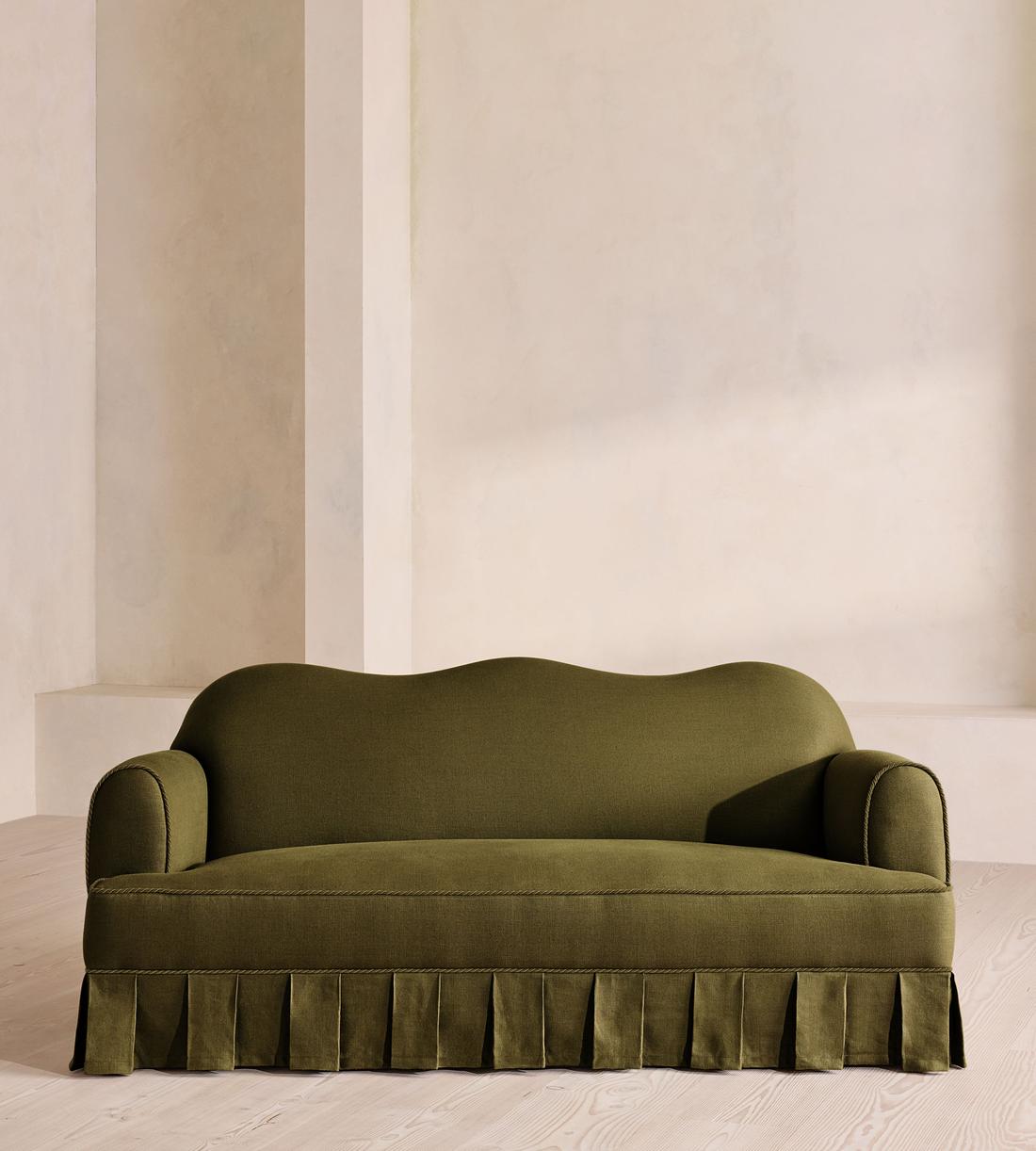 Madelyn Three Seater Sofa - Linen - Olive - UK - Listing - Image 2