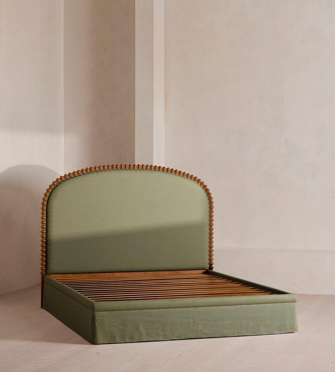 Mika Bed - King - Linen - Sage - Images - Image 3