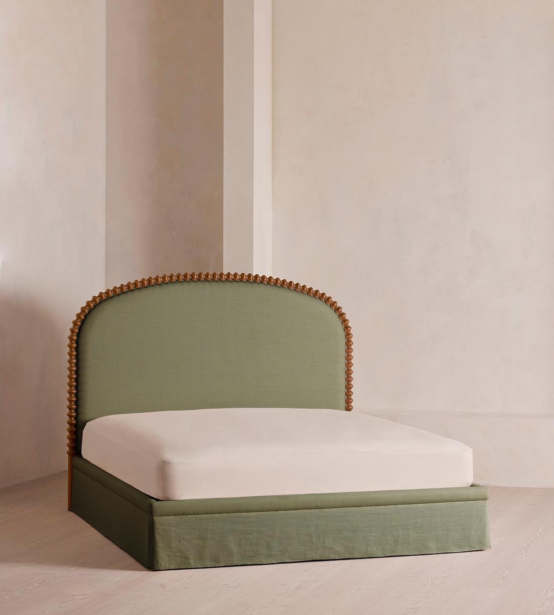 Mika Bed - King - Linen - Sage - US - Listing - Image 1