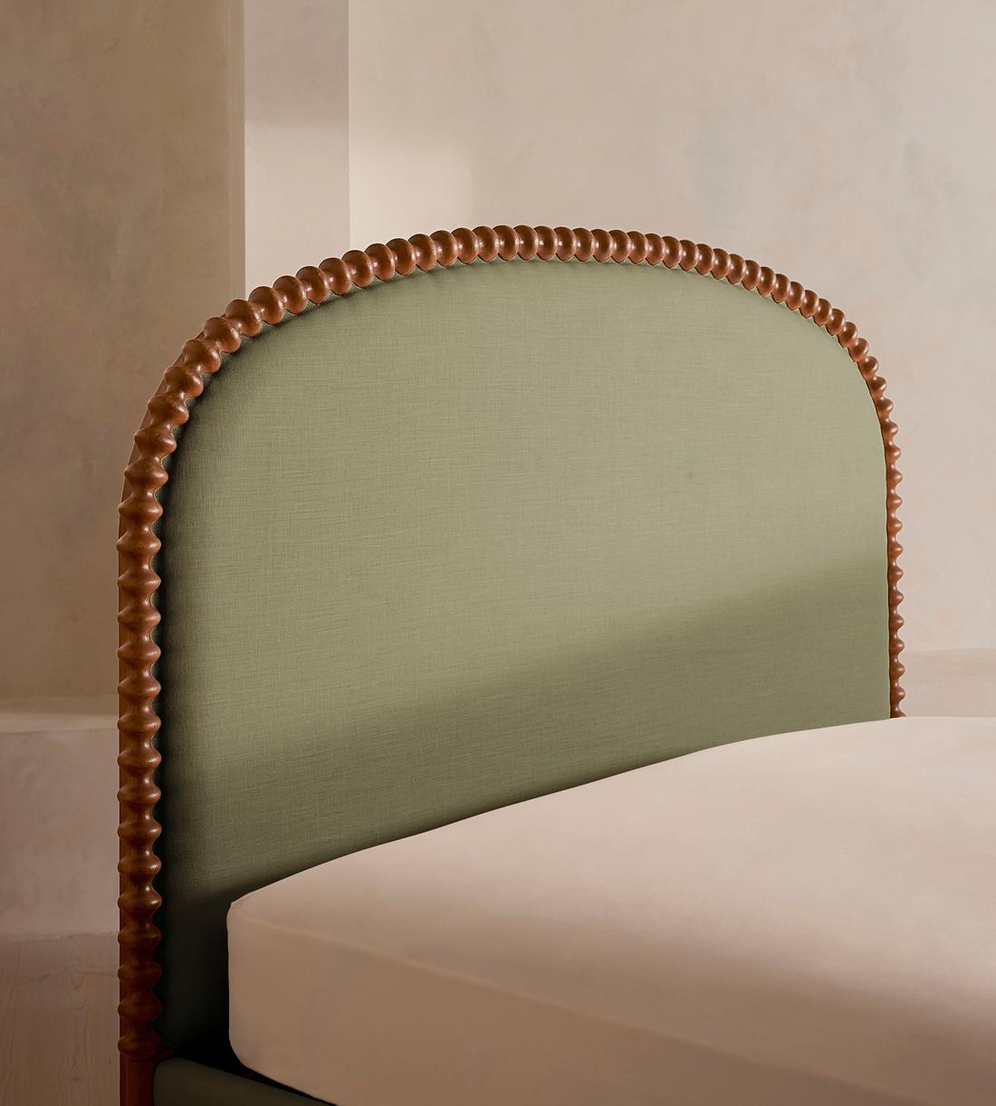 Mika Bed - King - Linen - Sage - US - Images - Image 5