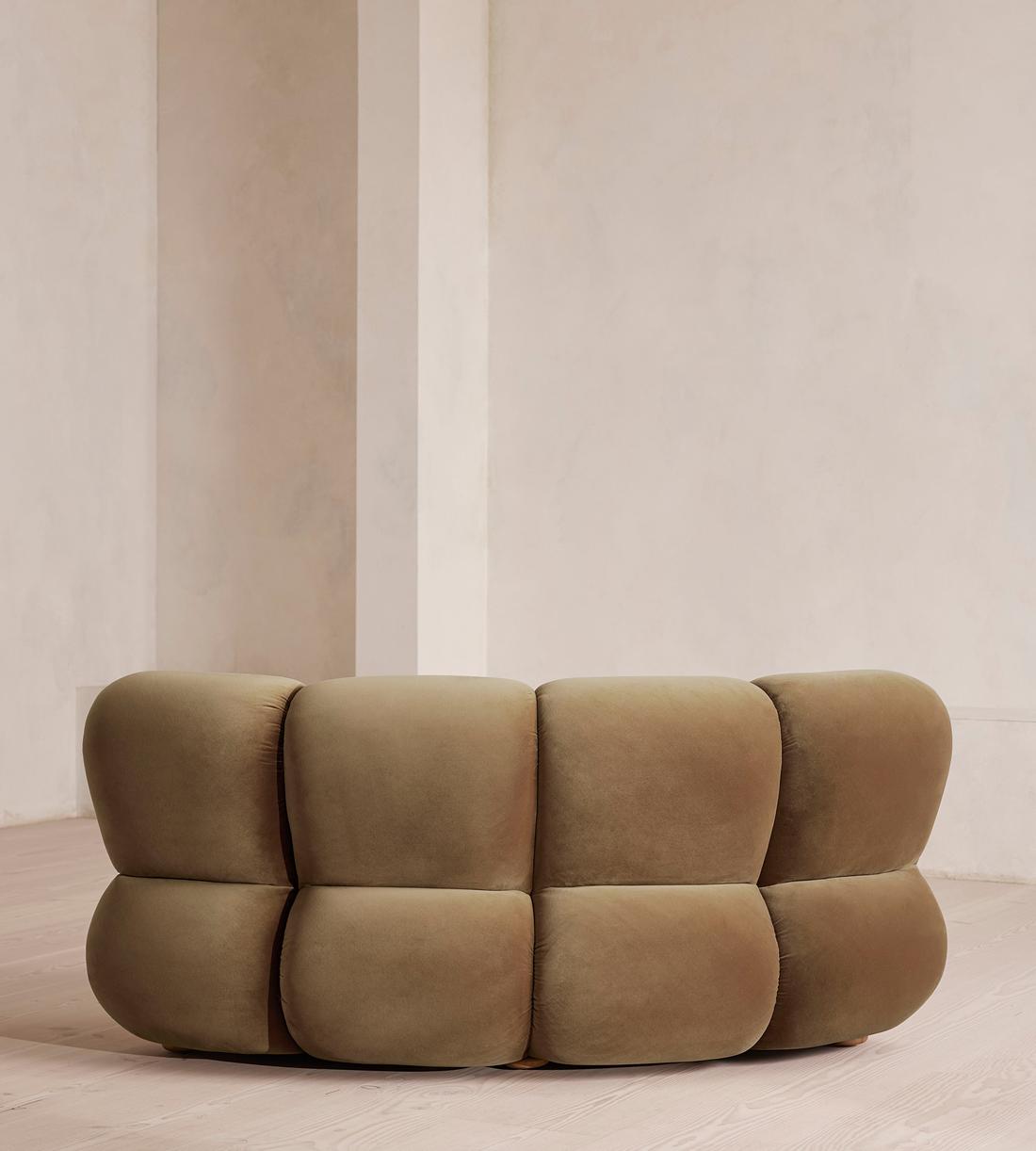 Noelle Sectional Sofa - Straight Module - Velvet - Truffle - US - Image 4