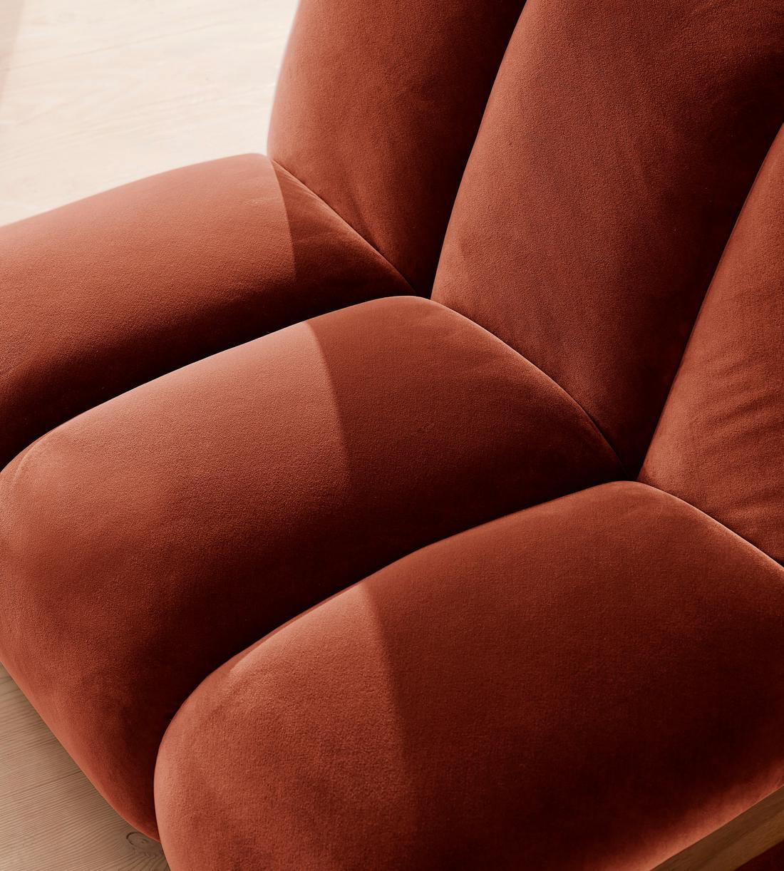 Noelle Modular Sofa - Four Seater - Velvet - Rust - Images - Image 5