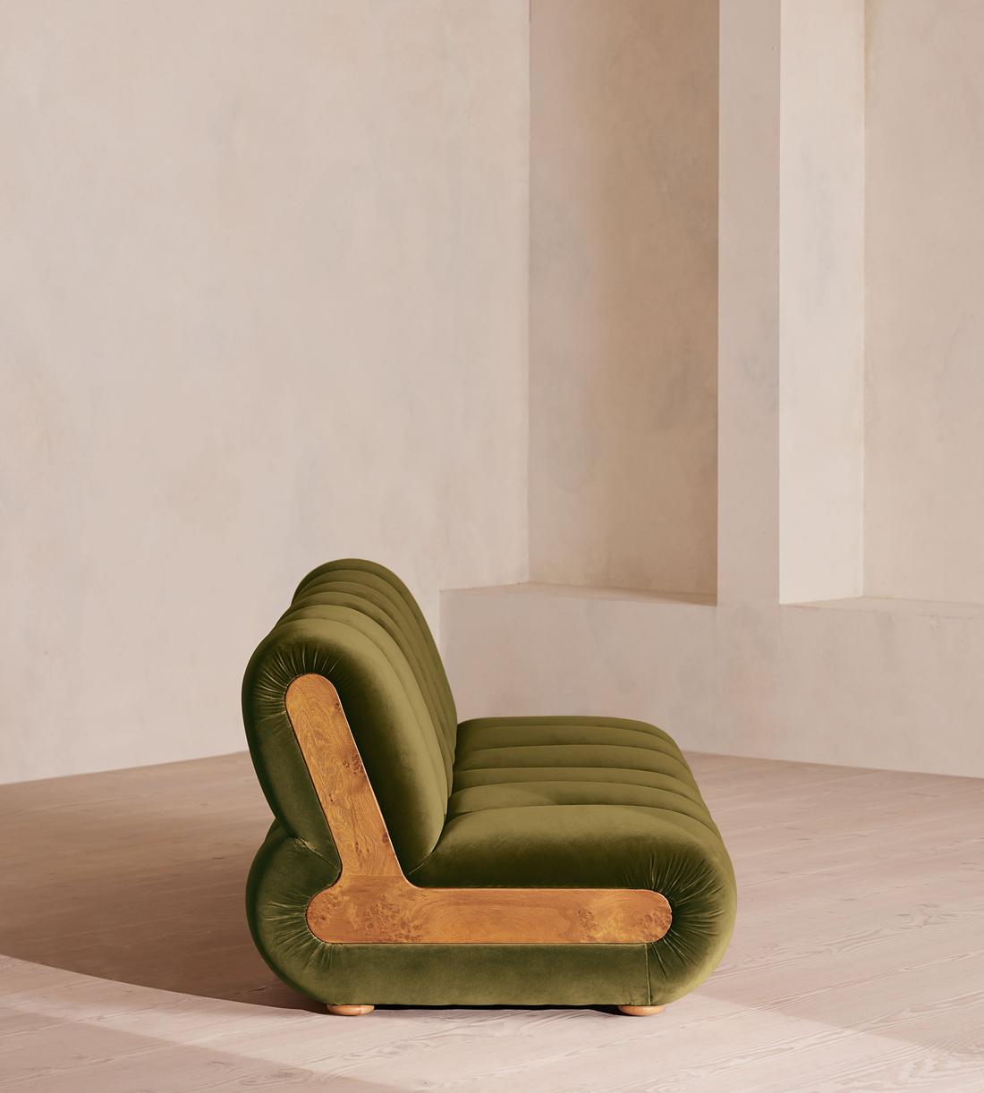 Noelle Modular Sofa - Four Seater - Velvet - Olive - Images - Image 3