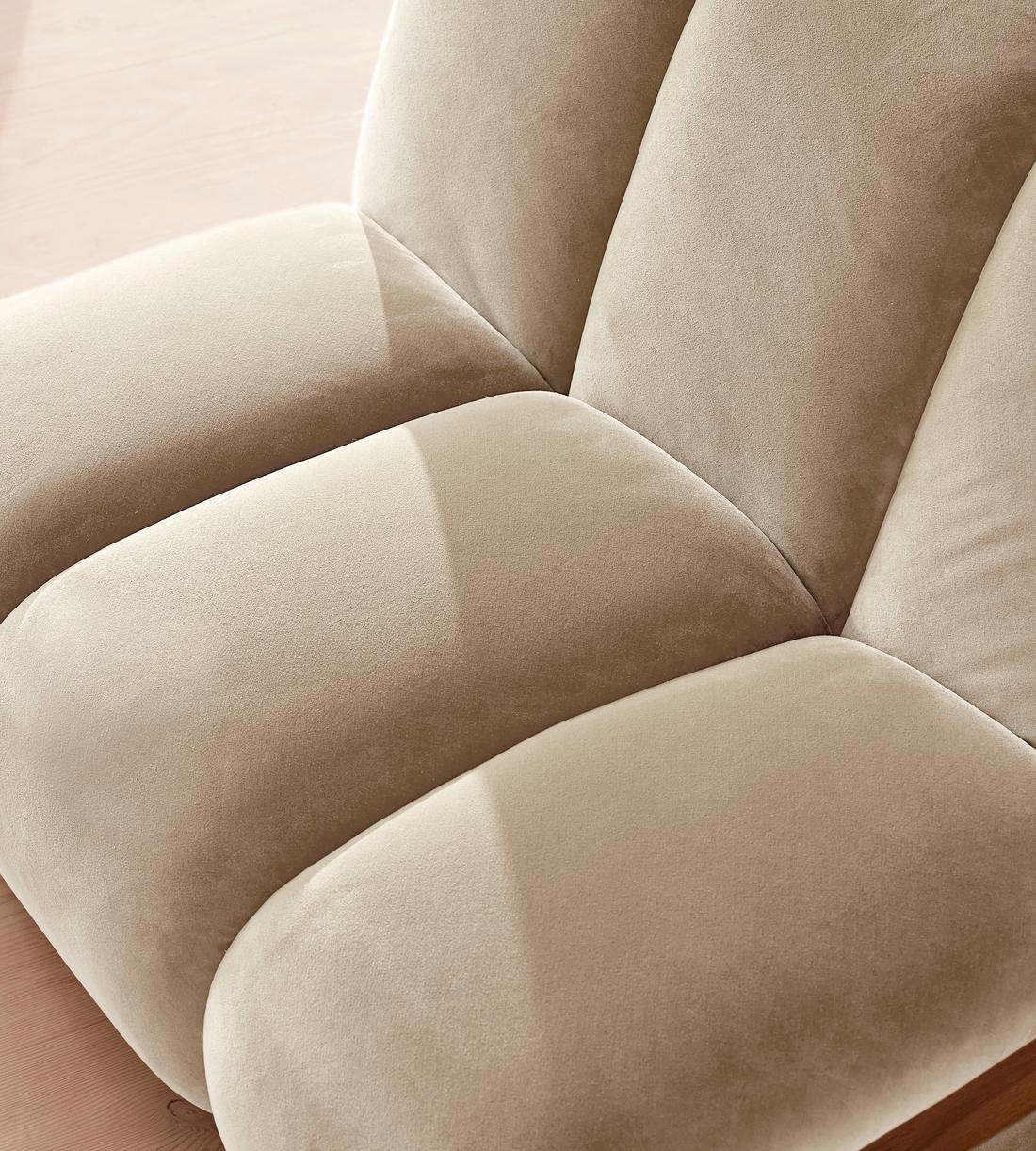 Noelle Sectional Sofa - Four Seater - Velvet - Oyster - US - Images - Image 5
