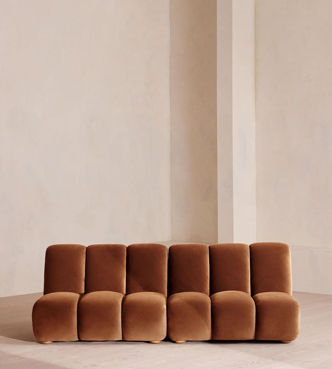 Noelle Modular Sofa - Four Seater - Velvet - Cinnamon - UK - Listing - Image 1