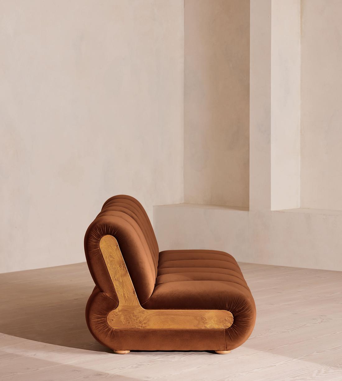 Noelle Modular Sofa - Four Seater - Velvet - Cinnamon - UK - Images - Image 3