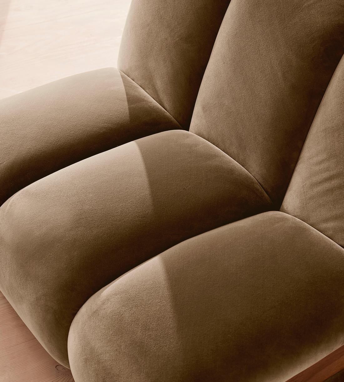 Noelle Sectional Sofa - Four Seater - Velvet - Truffle - US - Images - Image 5