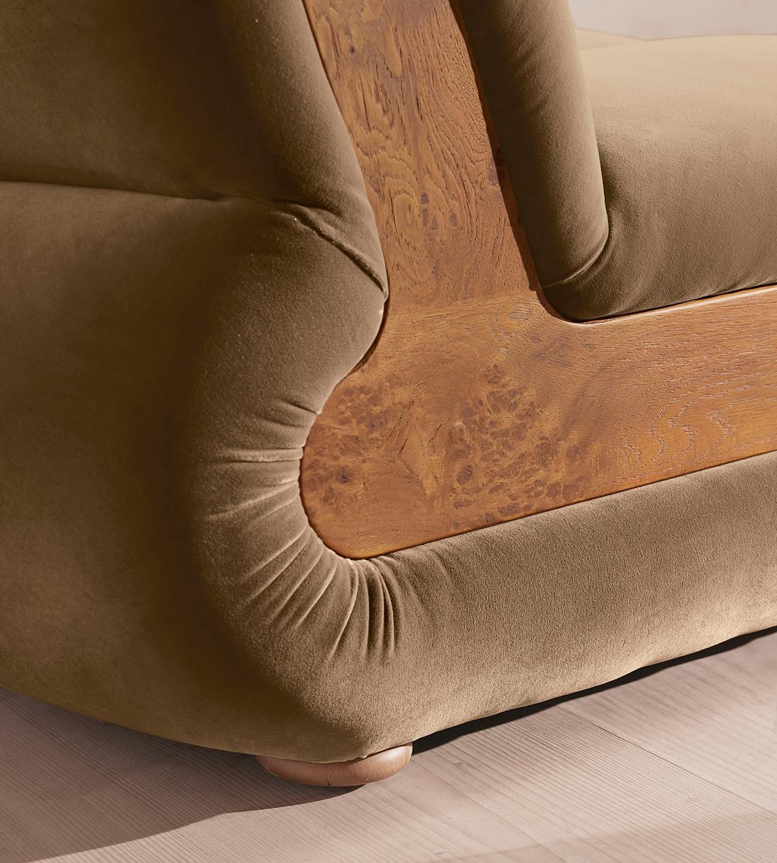 Noelle Sectional Sofa - Four Seater - Velvet - Truffle - US - Images - Image 6