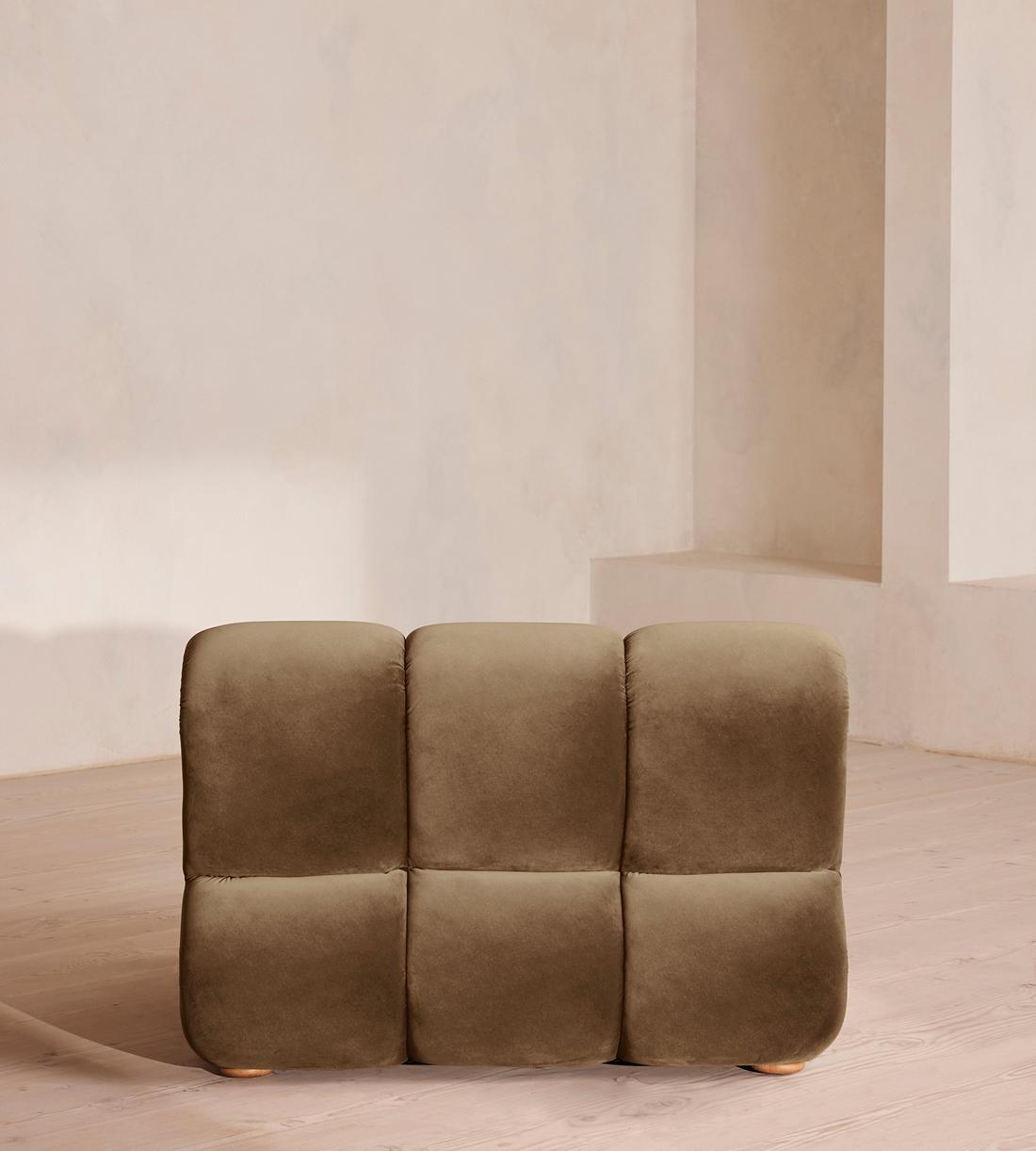 Noelle Modular Armchair - Velvet - Truffle - UK - Images - Image 4