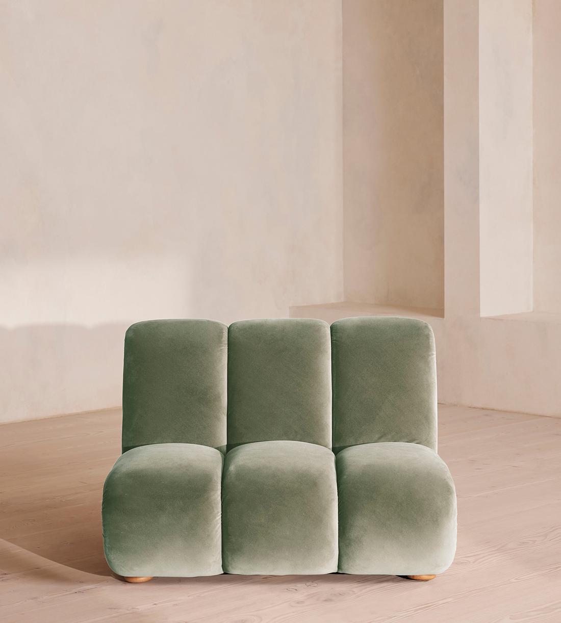 Noelle Sectional Armchair - Velvet - Seafoam - US - Listing - Image 1