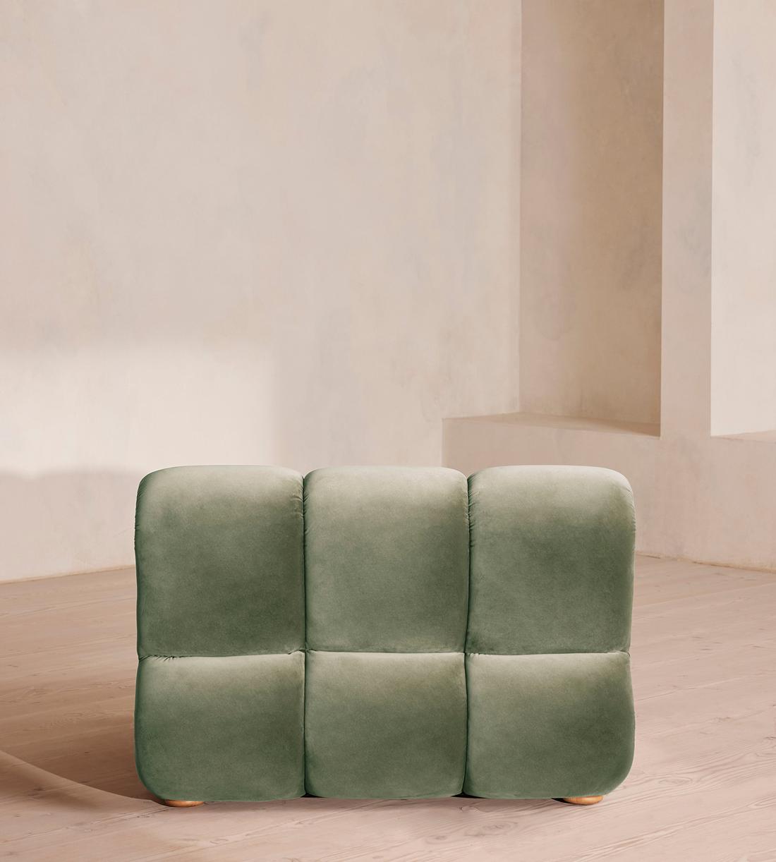 Noelle Sectional Armchair - Velvet - Seafoam - US - Images - Image 4