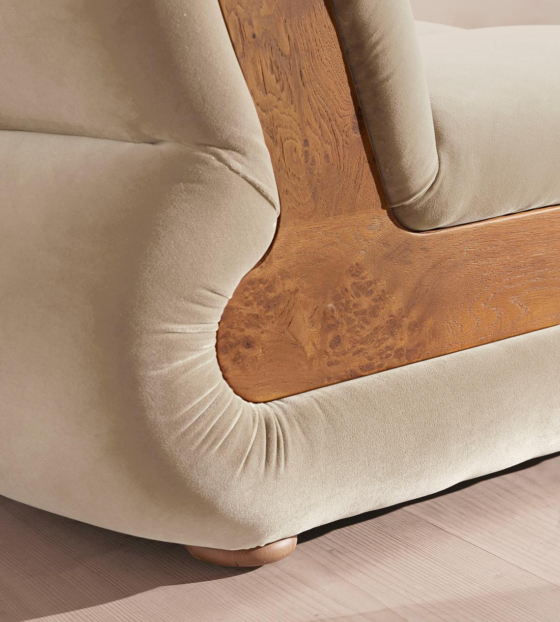 Noelle Sectional Armchair - Velvet - Oyster - US - Images - Image 5