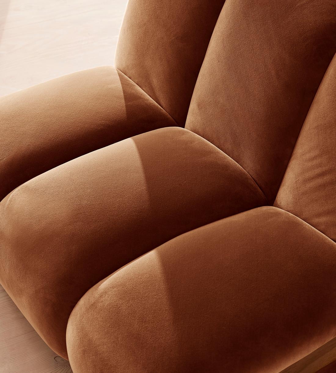 Noelle Sectional Armchair - Velvet - Cinnamon - US - Images - Image 5