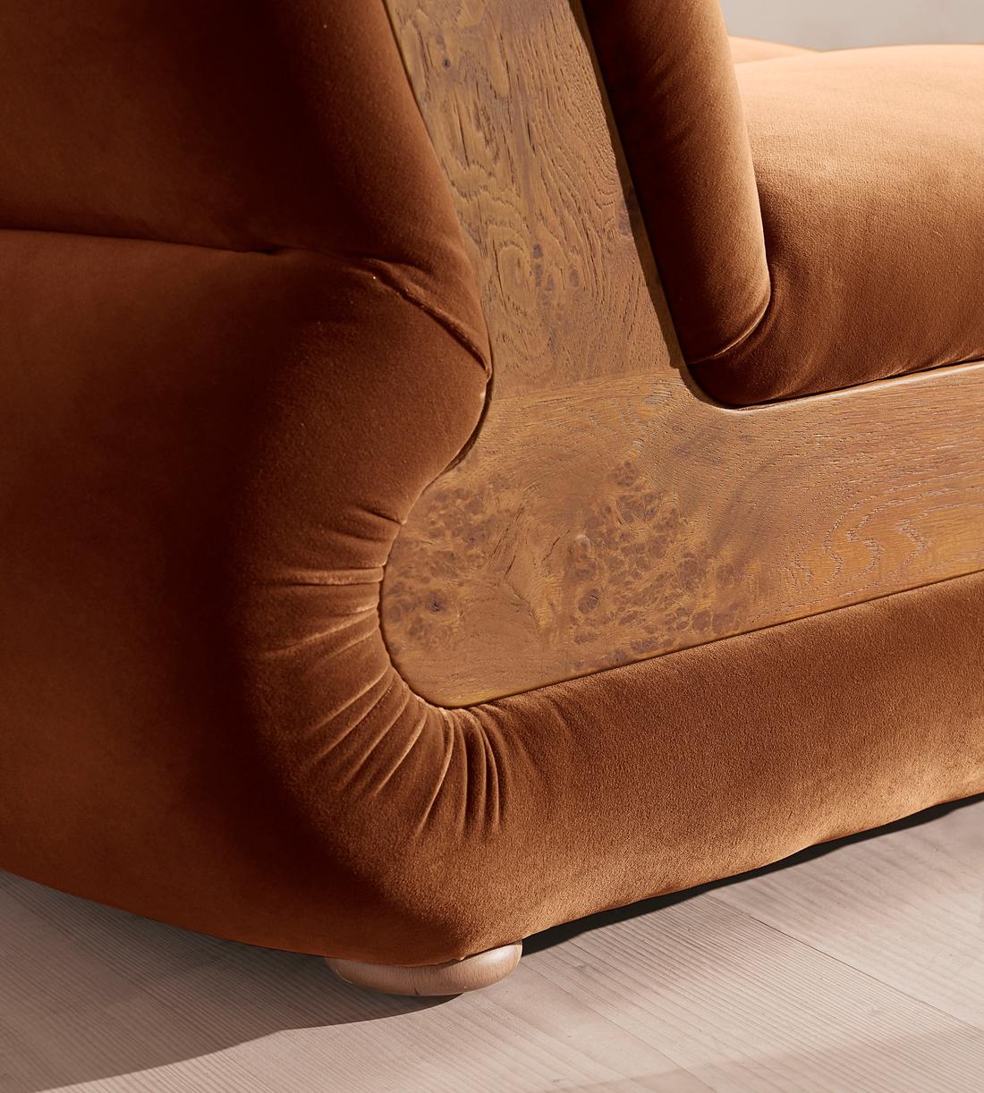 Noelle Sectional Armchair - Velvet - Cinnamon - US - Images - Image 6