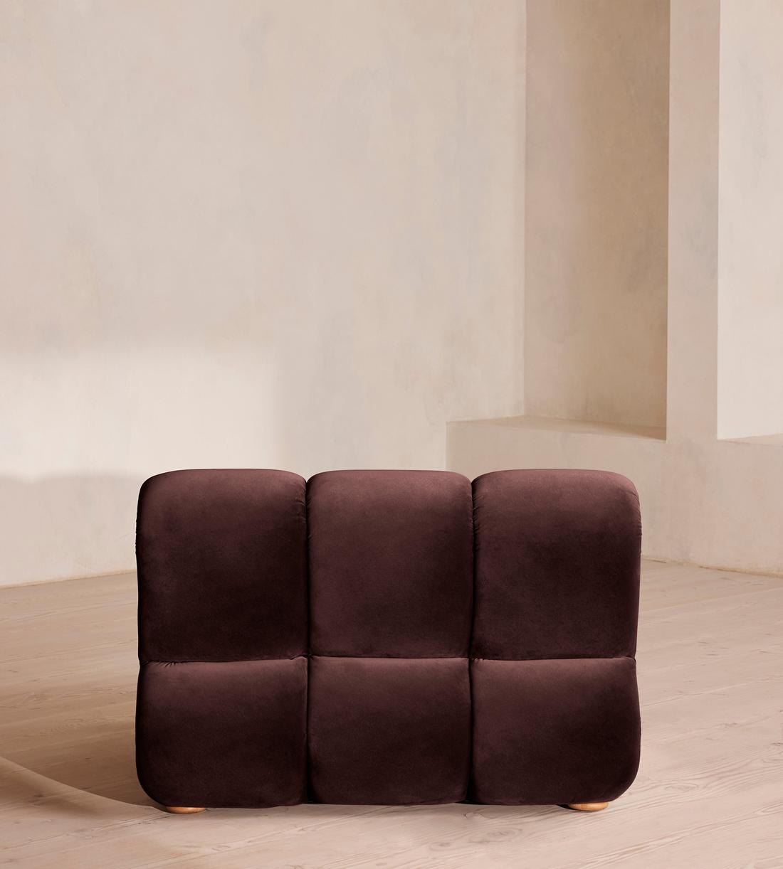Noelle Modular Armchair - Velvet - Aubergine - UK - Images - Image 4
