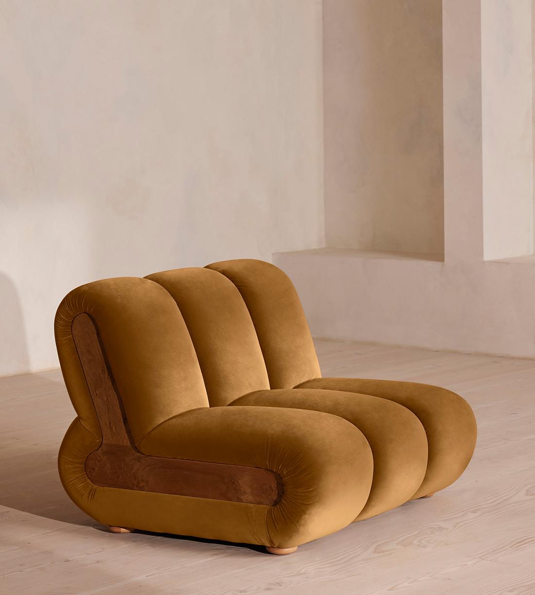 Noelle Sectional Armchair - Velvet Mustard - US - Listing - Image 2