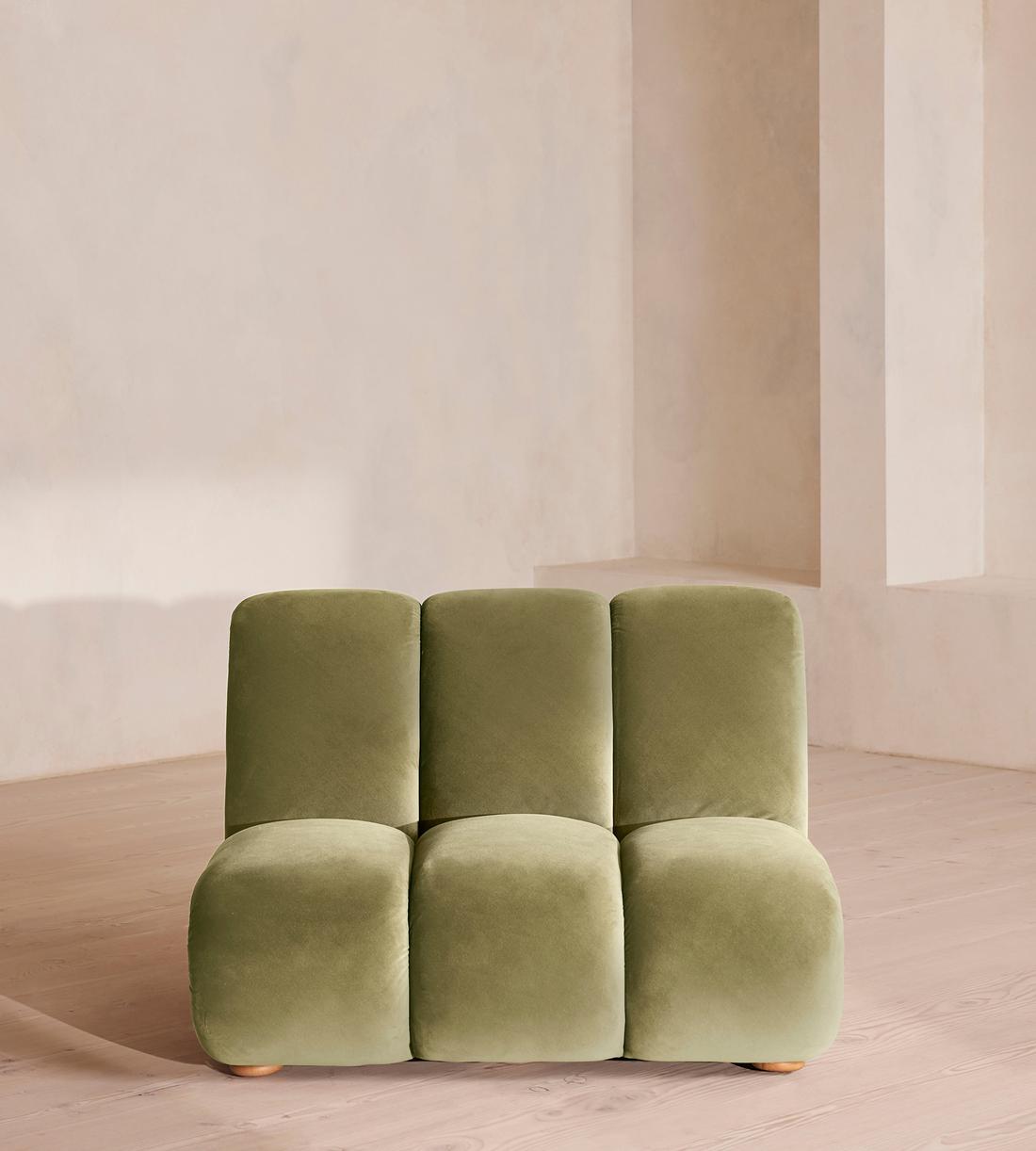 Noelle Modular Armchair - Velvet Lichen - UK - Listing - Image 1