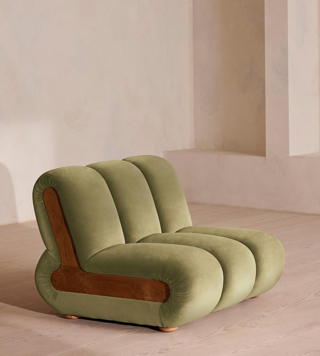 Noelle Modular Sofa - Straight Module - Velvet Lichen - Image 2