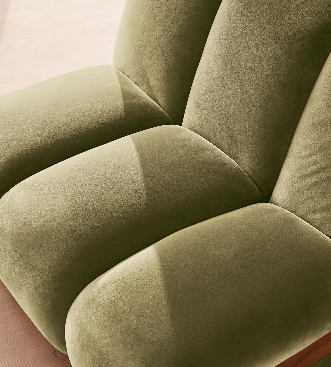 Noelle Modular Sofa - Curved Module - Velvet Lichen - Image 5