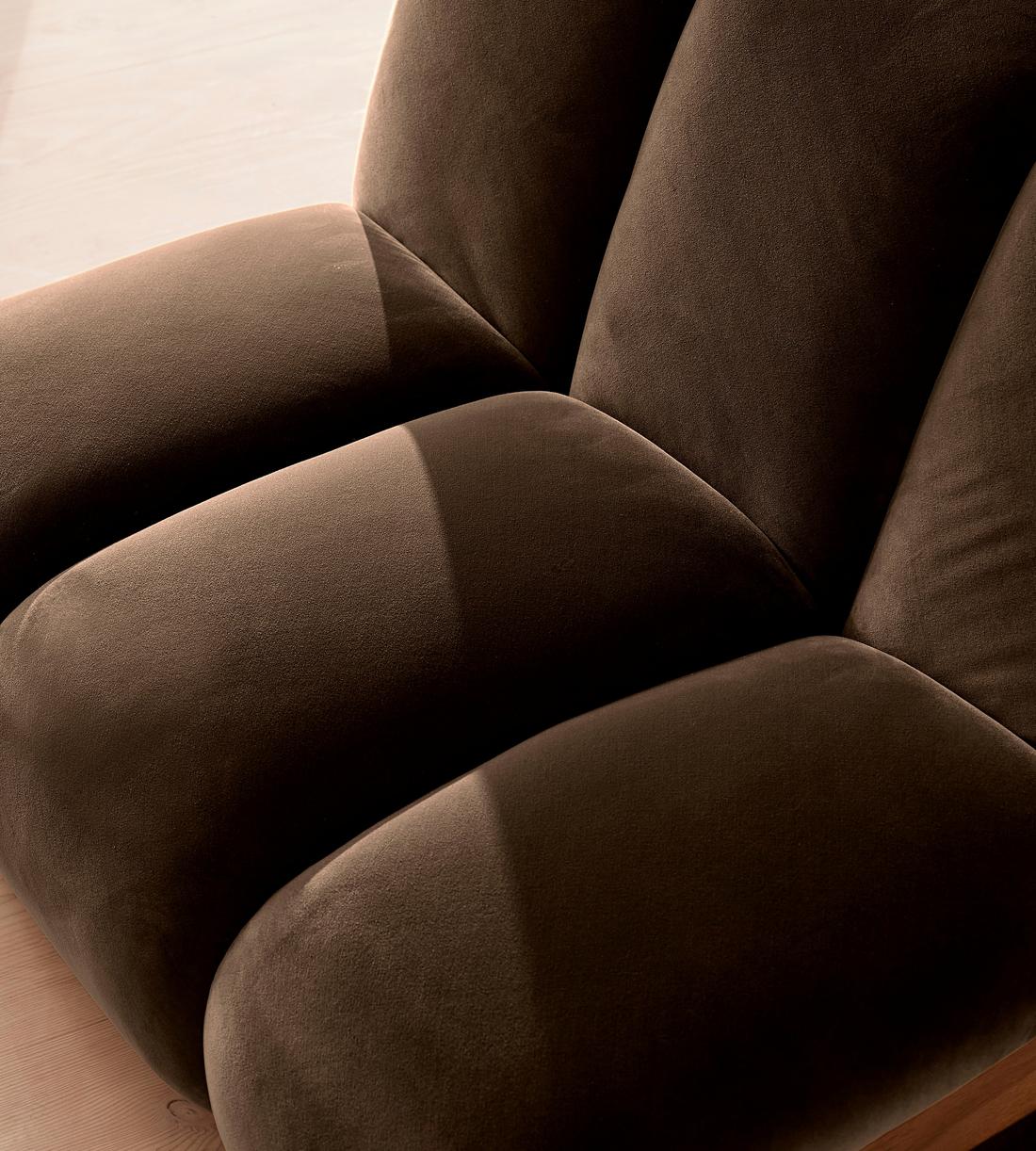 Noelle Sectional Sofa - Straight Module - Velvet Chocolate Brown - US - Image 5