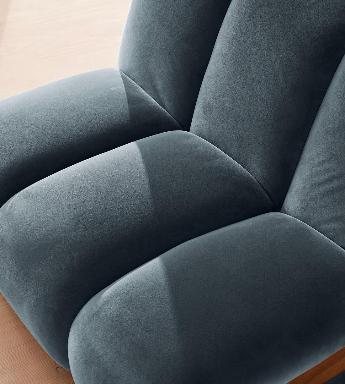 Noelle Sectional Sofa - Curved Module - Velvet Grey Blue - US - Image 5