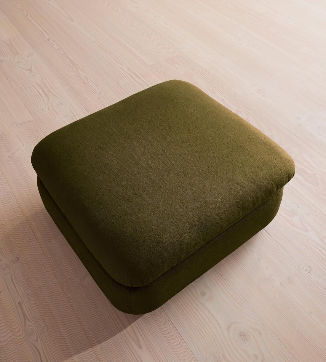 Rava Ottoman - Linen - Olive - US - Images - Image 3