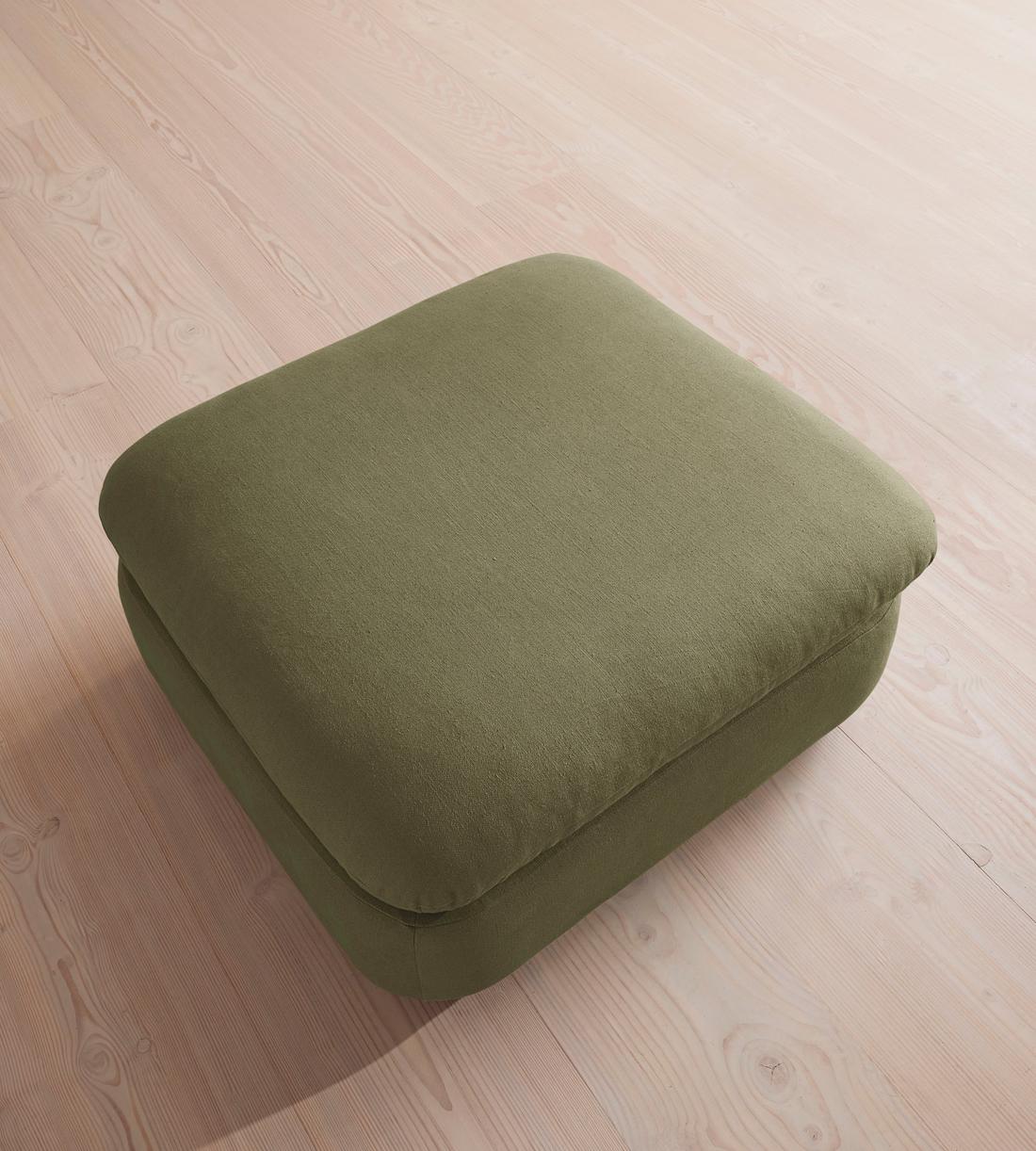 Rava Ottoman - Linen - Sage - Image 3