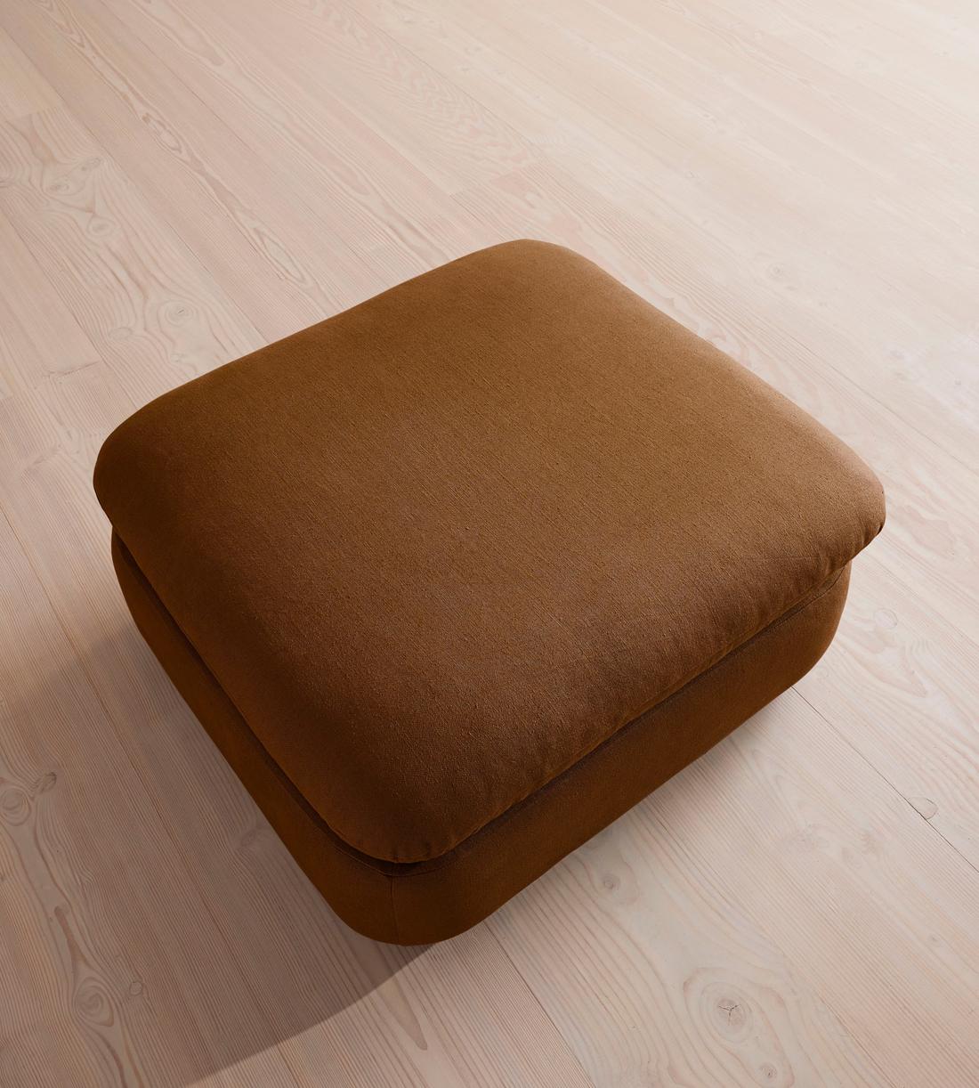 Rava Ottoman - Linen - Terracotta - UK - Images - Image 3