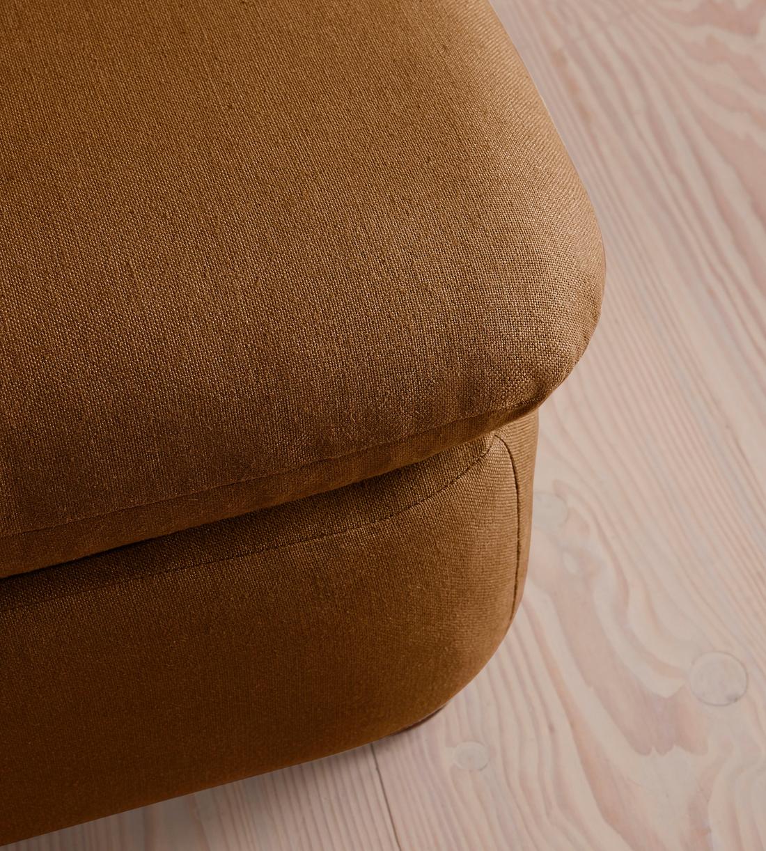 Rava Ottoman - Linen - Terracotta - UK - Images - Image 4