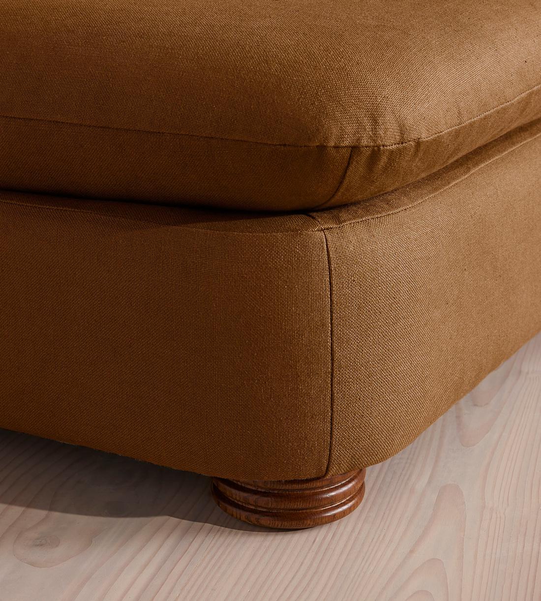 Rava Ottoman - Linen - Terracotta - UK - Images - Image 5