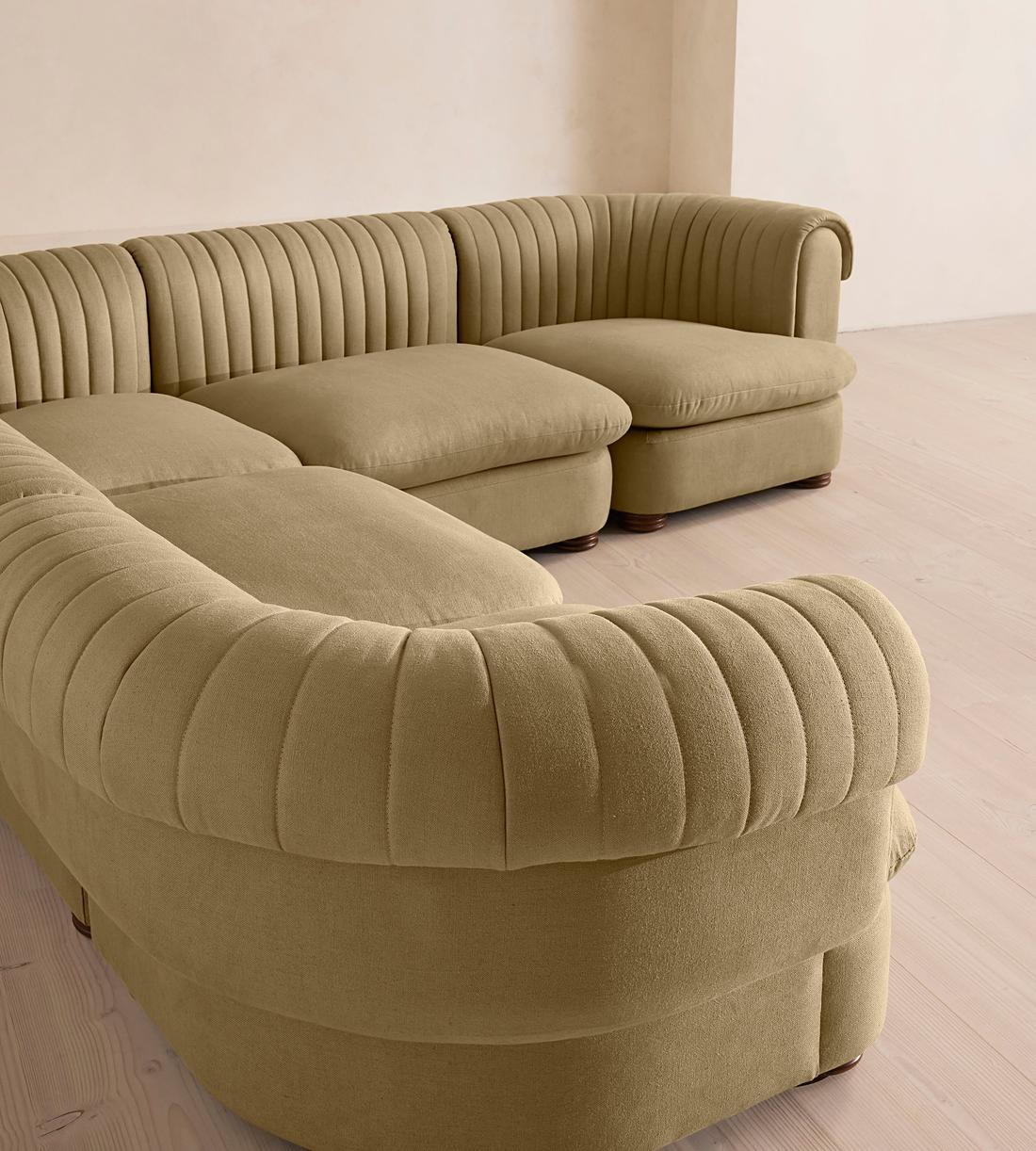 Rava Modular Sofa - Corner Sofa - Linen - Wheat - Images - Image 4