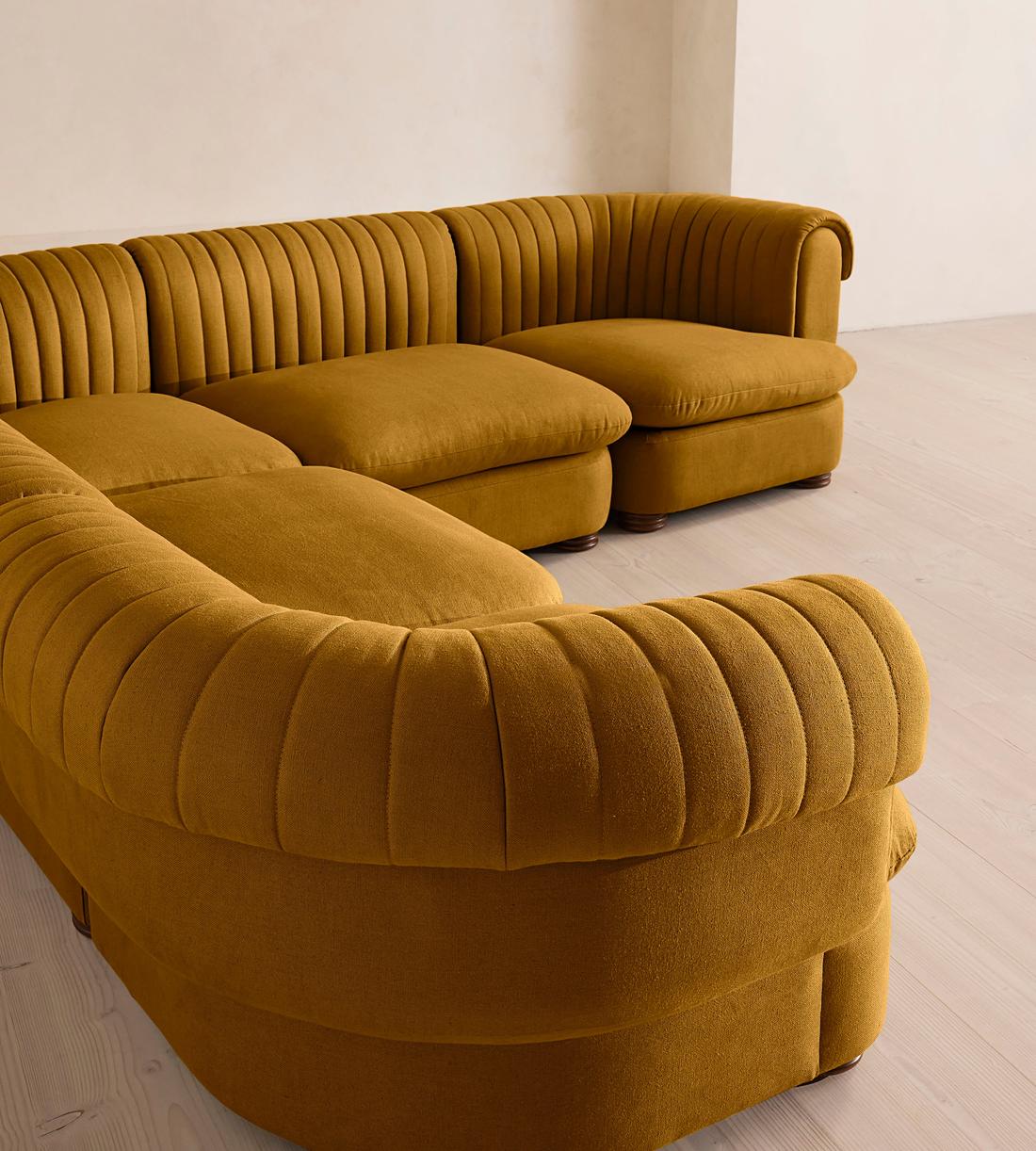 Rava Sectional Sofa - Corner Sofa - Linen - Turmeric - US - Images - Image 4