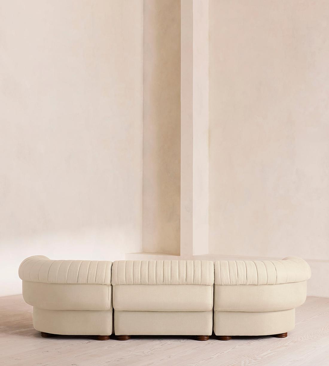 Rava Modular Sofa - Four Seater - Linen - Bisque - Images - Image 4