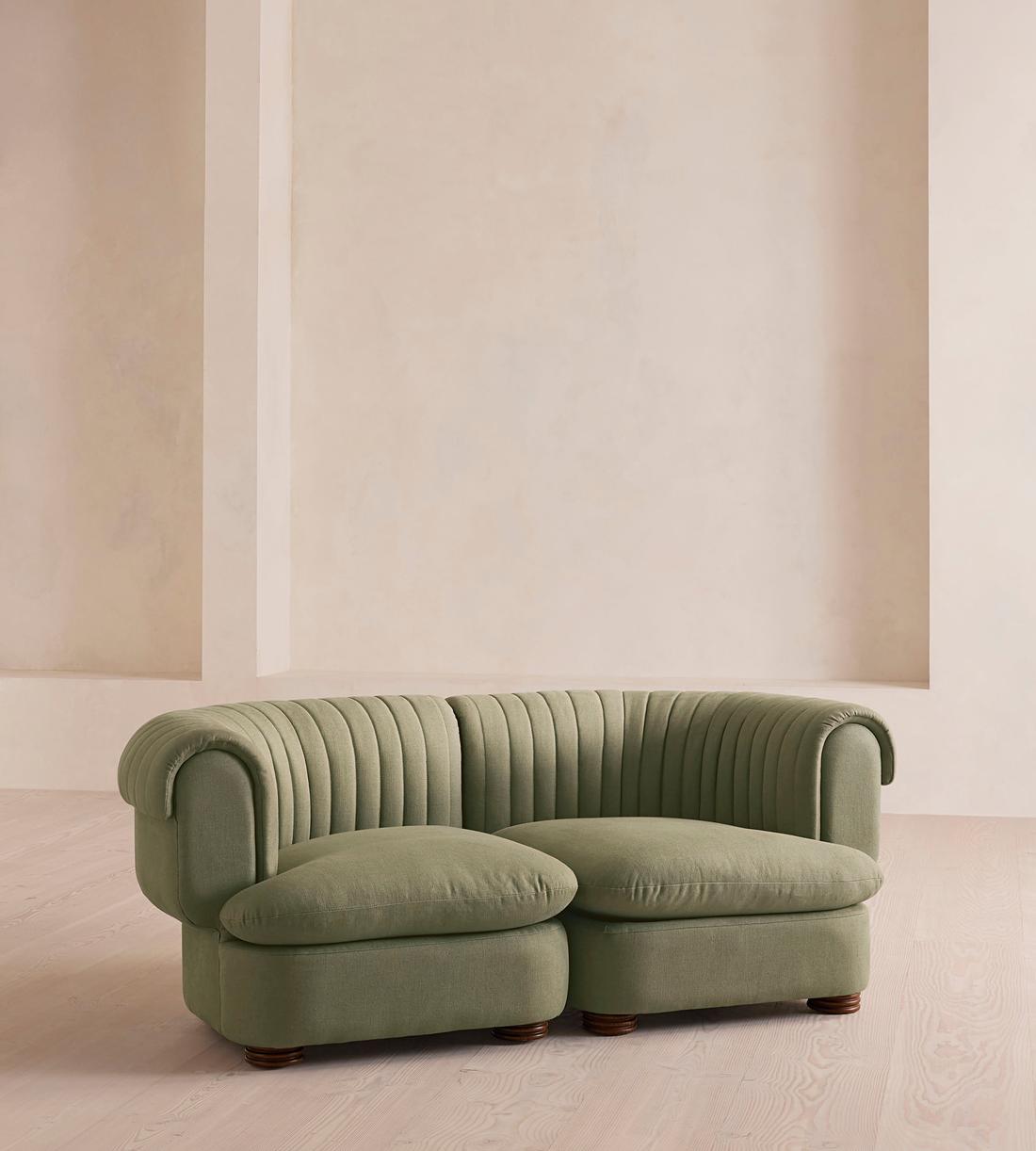 Rava Sectional Sofa - Three Seater - Linen - Sage - US - Listing - Image 2