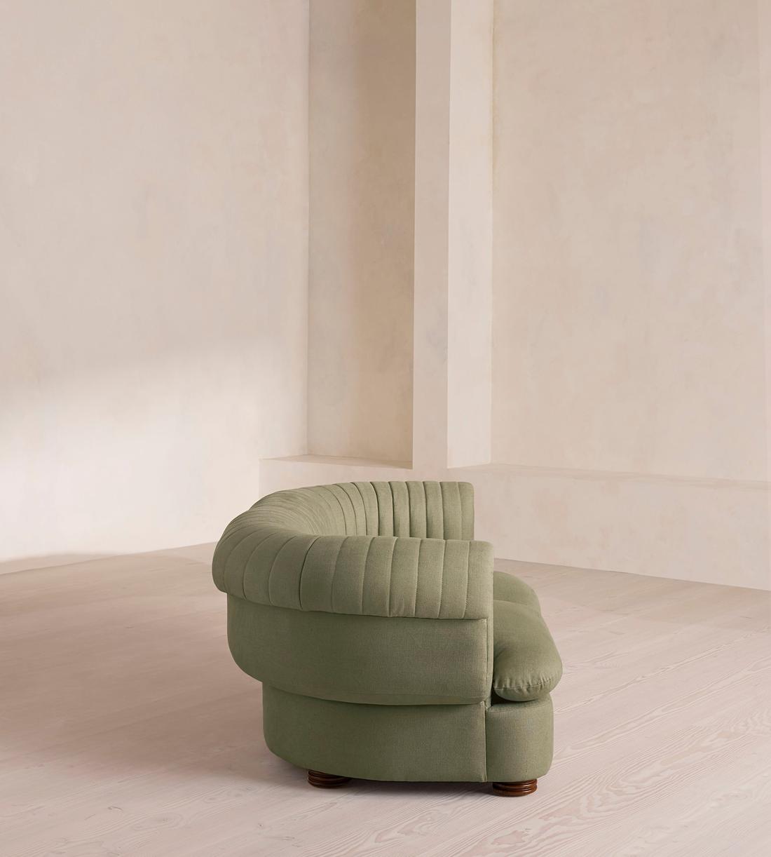 Rava Sectional Sofa - Three Seater - Linen - Sage - US - Images - Image 3
